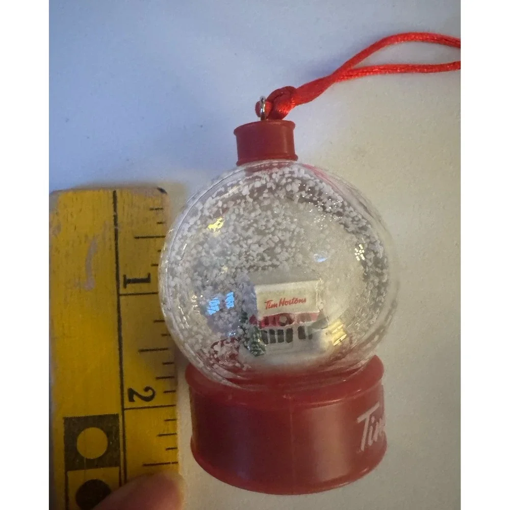 Tim Hortons‎ Christmas Ornament Snow Globe 2015 Canadian Coffee & Donuts Yummy!